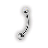 SINGLE JEWELLED EYEBROW BANANAS 1,2mm