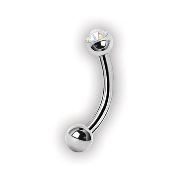 SINGLE JEWELLED EYEBROW BANANAS 1,2mm
