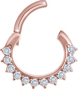 RG 316 JEWELLED CURVED BAR SEPTUM CLICKERS mod. 13