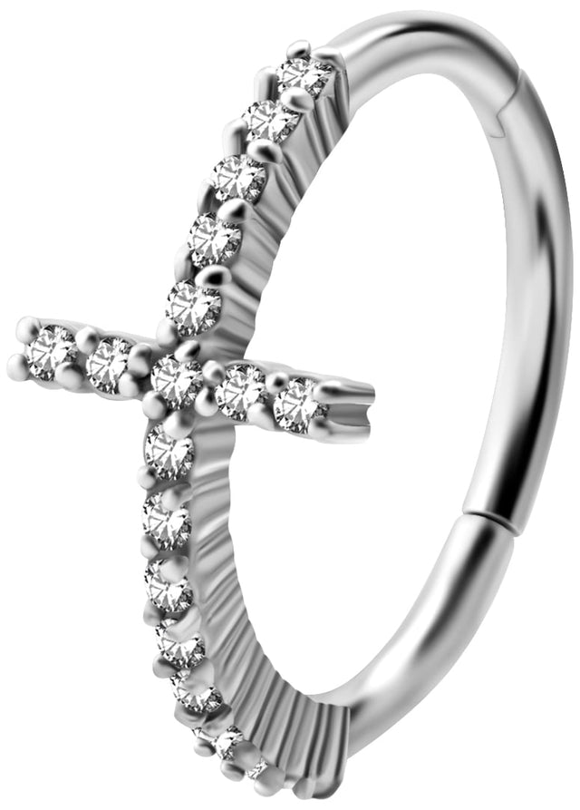 SS 316 HINGED CLICKER 1,2x12mm PREMIUM ZIRCONIA - WH - mod.44