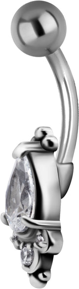SS 316 JEWEL BANANA 1,6x10mm TRIBAL BELLY - model 22 WH