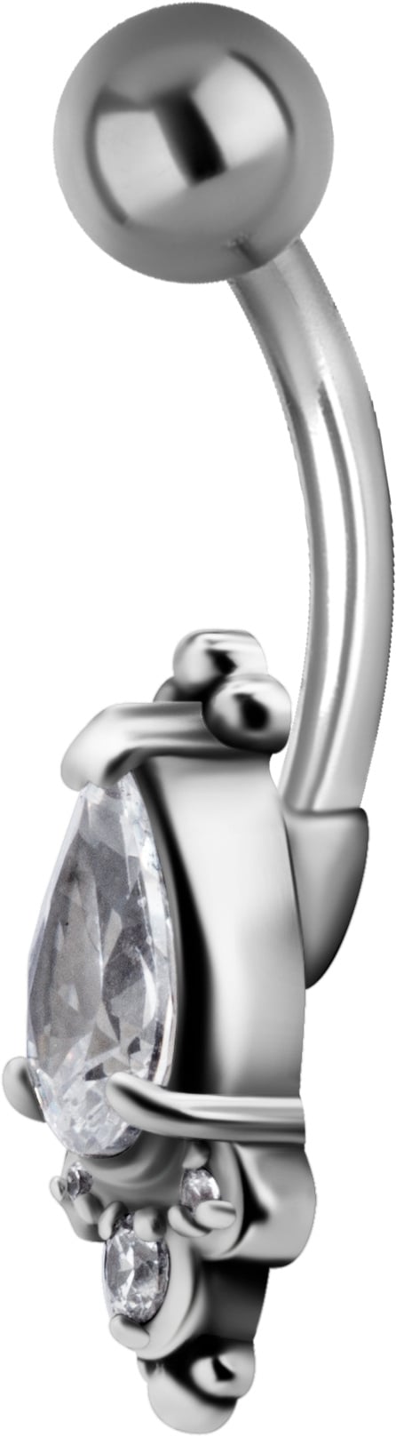 SS 316 JEWEL BANANA 1,6x10mm TRIBAL BELLY - model 22 WH
