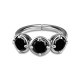 SS 316 HINGED RING W/ZIRCONIA mod.17