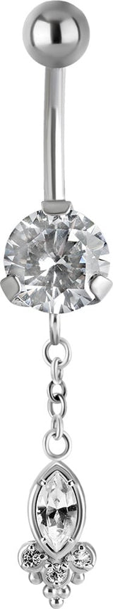SS 316 JEWEL BANANA WITH DANGLES 1,6x10mm model 37 WH