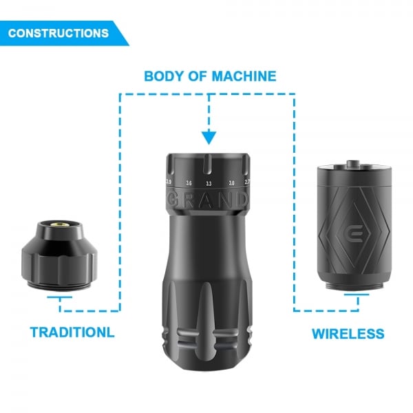 Emalla GRAND Wireless Tattoo Pen - Schwarz