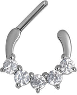 SS 316 JEWELLED SEPTUM CLICKERS SWAROVSKI