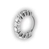 SS 316 HINGED RING W/ CRYSTAL