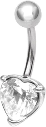 SS 316 BANANA WITH 8mm HEART PRONG SET 1,6x10mm WH
