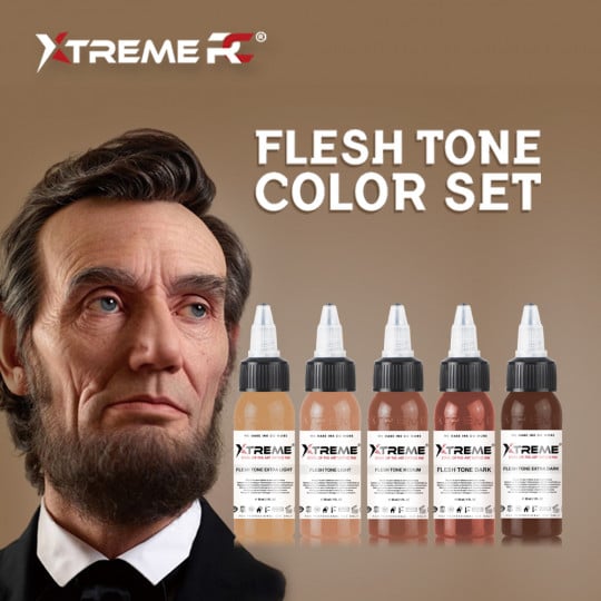 XTreme Ink Tattoofarbe - Flesh Tone Set (5 x 30 ml)