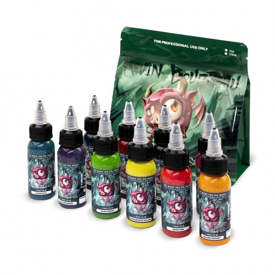 XTreme Ink Tattoofarbe - Kevin Boudrealu New School Set (10 x 30 ml) 
