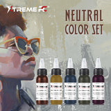 XTreme Ink Tattoofarbe - Neutral Set (5 x 30 ml)