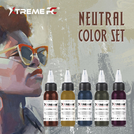 XTreme Ink Tattoofarbe - Neutral Set (5 x 30 ml)