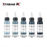 XTreme Ink Tattoofarbe - Opaque Blue Set (5 x 30 ml)