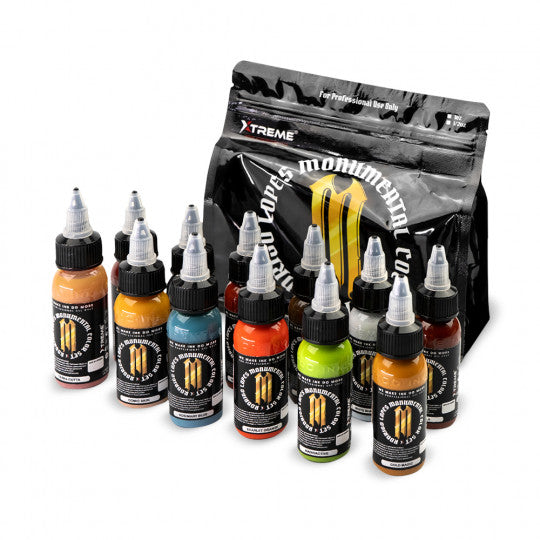 XTreme Ink Tattoofarbe - Rodrigo Lopes Monumental Color Set (12 x 30 ml)