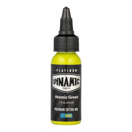 Dynamic Platinum Tattoo Ink - Atomic Green (30 ml) - Reach-konform