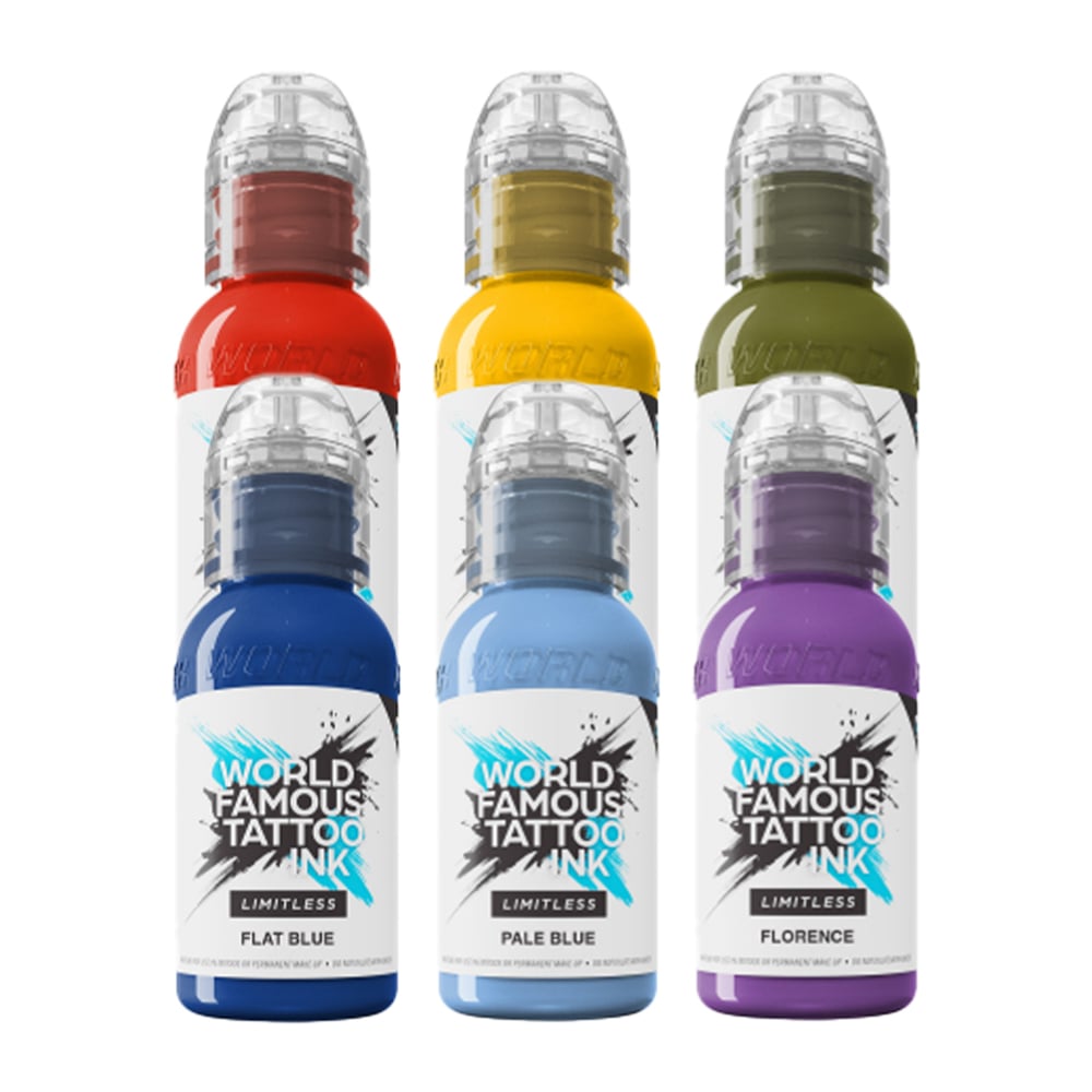 World Famous Limitless Tattoofarbe - Simone Marchi Advanced Colour Set (6 x 30 ml) 