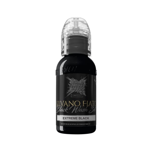 World Famous Limitless Tattoofarbe - Silvano Fiato - Extreme Black (30 ml)