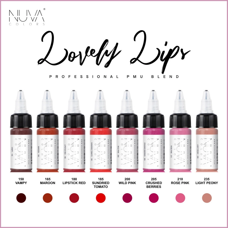 Nuva Colors PMU Pigment Set - Lip Collection (8 x 15 ml)