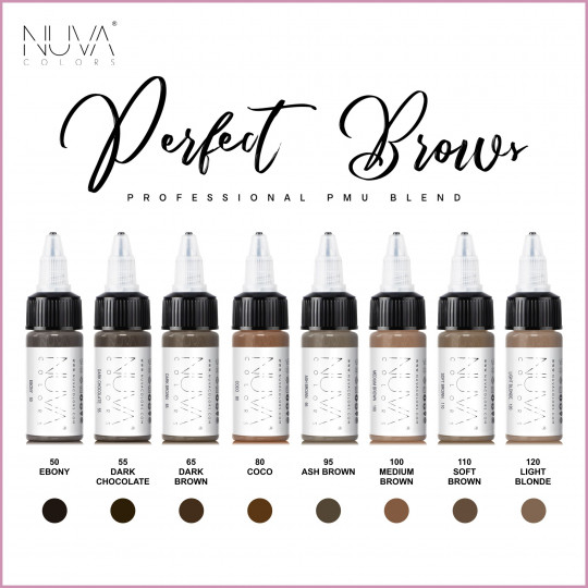 Nuva Colors PMU Pigment Set - Eyebrow Collection (8 x 15 ml)