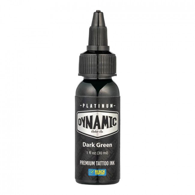 Dynamic Platinum Tattoo Ink - Dark Green (30 ml) - Reach-konform