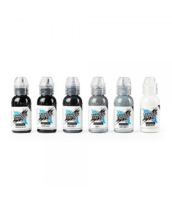 World Famous Limitless Tattoofarbe - Noire Ink Set (6 x 30ml)