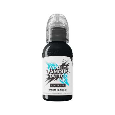 World Famous Limitless Tattoofarbe - Warm Black 2 (30 ml)