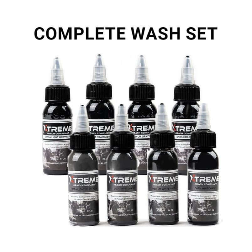 XTreme Ink Tattoofarbe - Complete Wash Set (8 x 30 ml)