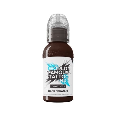 World Famous Limitless Tattoofarbe - Dark Brown 1 (30 ml)