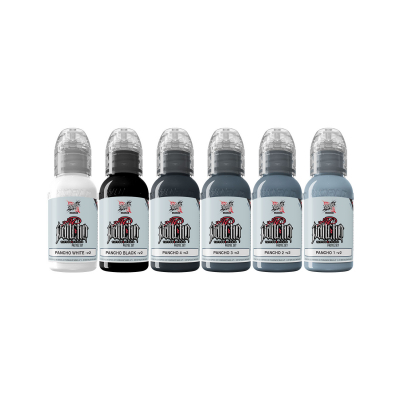 World Famous Limitless Tattoofarbe - A.D. Pancho Pastel Set V2 (6 x 30 ml)