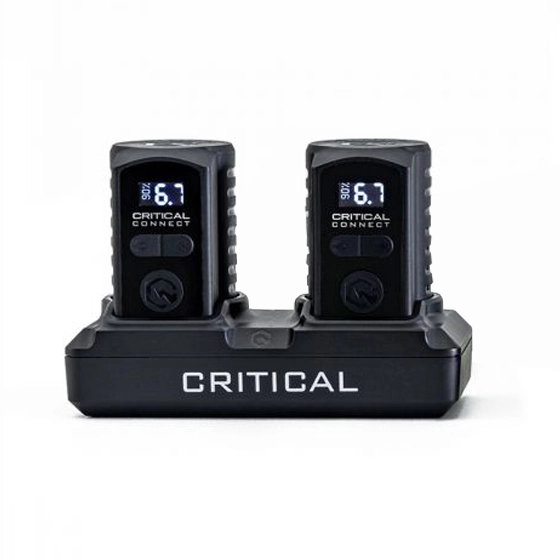 Critical Connect Set - Dockingstation + 2 Akkus mit 3,5 mm Klinkenanschluss