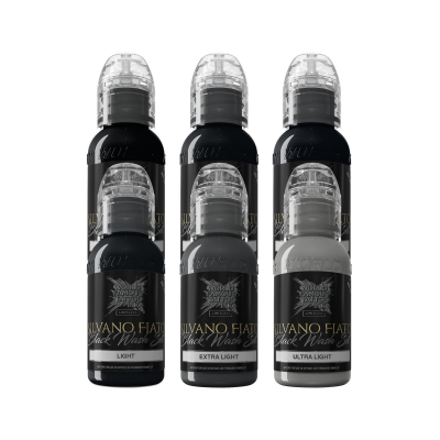 World Famous Limitless Tattoofarbe - Silvano Fiato Blackwash Set (6 x 30 ml)