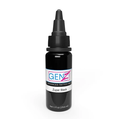 Intenze Ink Tattoofarbe REACH - Zuper Black (30 ml)