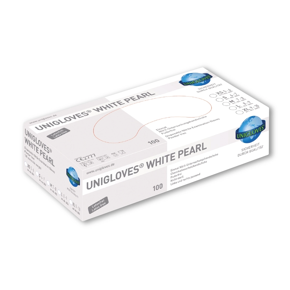 Unigloves White Pearl Nitrilhandschuhe 100 St.