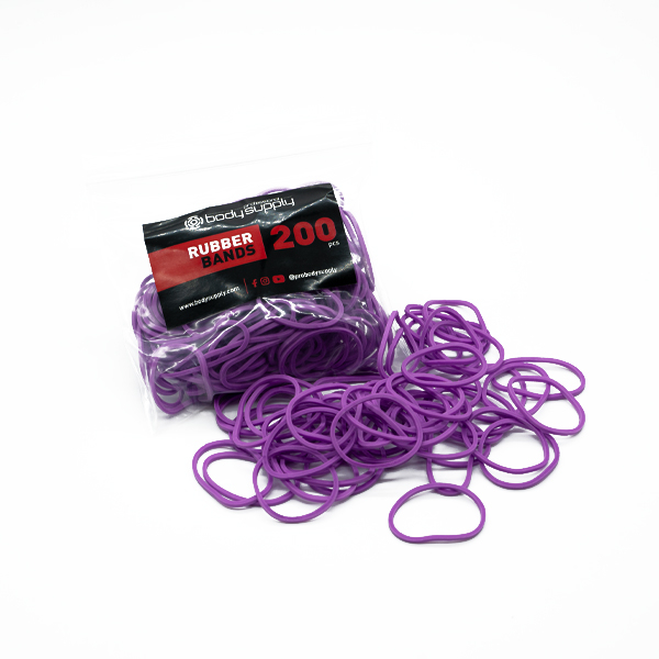 BodySupply Gummibänder 200 St. - Violett