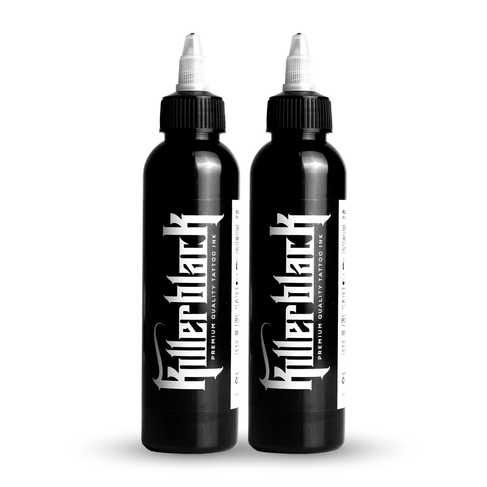 Killerblack Tattoo Ink - Lining Black + Powerful Black (2 x 150 ml) - Europa