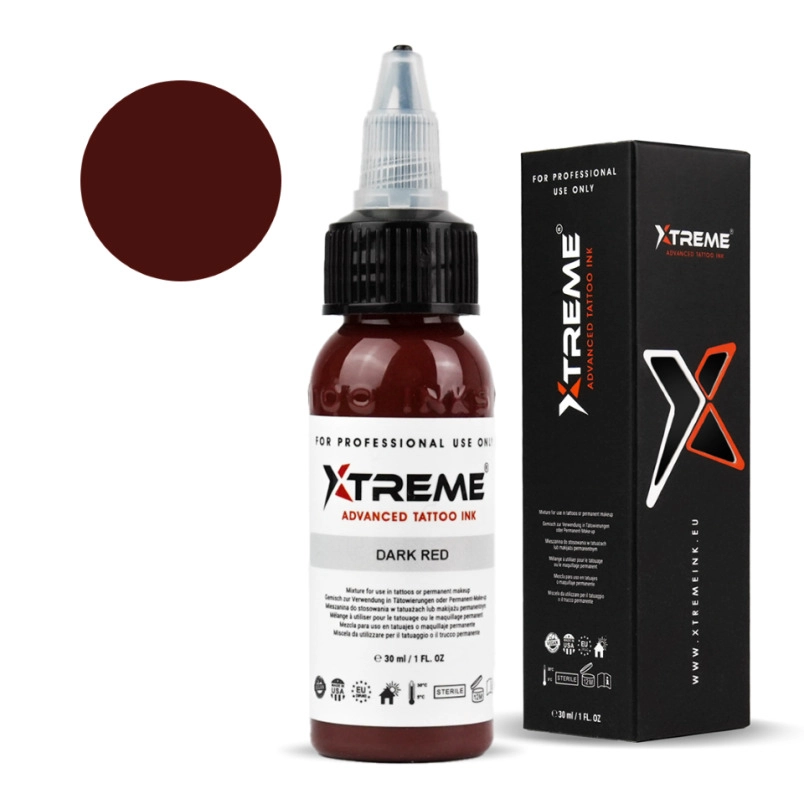 XTreme Ink Tattoofarbe - Dark Red (30 ml)