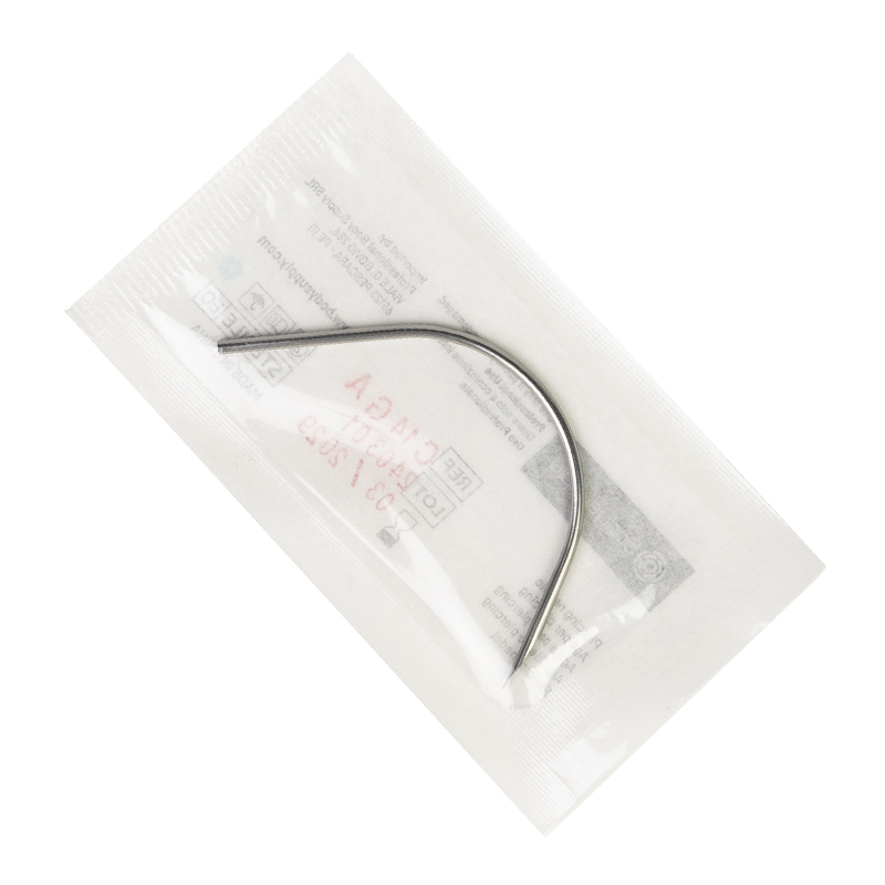 BodySupply beschichtete, sterile, gebogene Piercingnadeln 50 Stk.