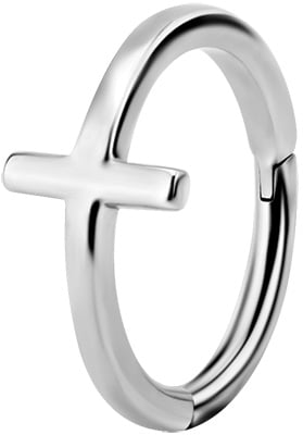 SS 316 CLICKER RING (CROSS)