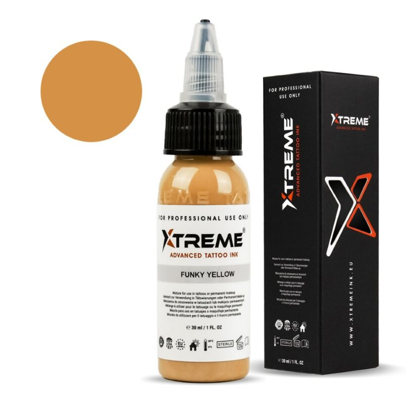 XTreme Ink Tattoofarbe - Funky Yellow (30 ml)