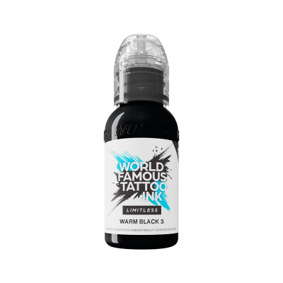 World Famous Limitless Tattoofarbe - Warm Black 3 (30 ml)