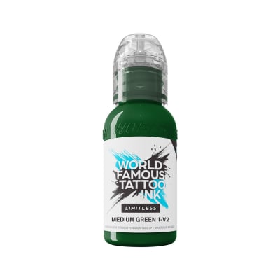 World Famous Limitless Tattoofarbe - Medium Green 1 V2 (30ml)