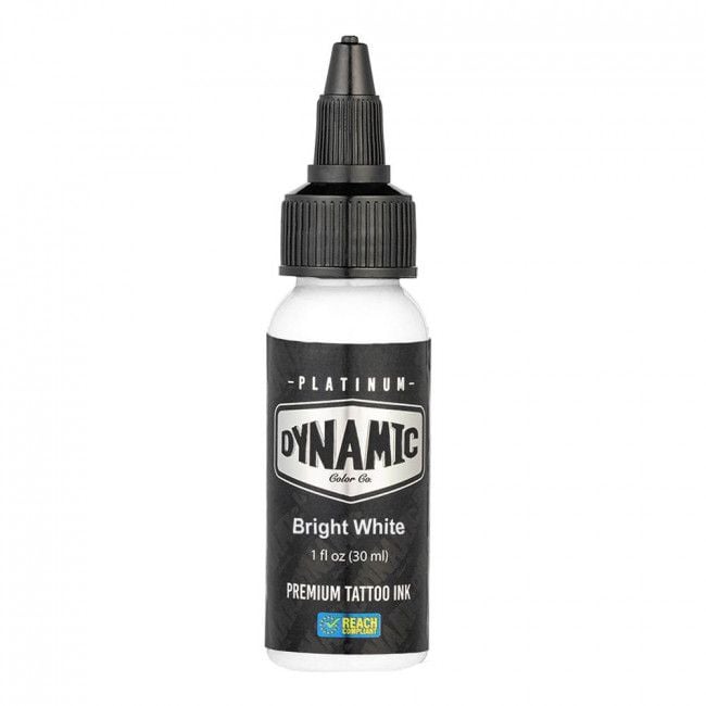 Dynamic Platinum Tattoo Ink - Bright White (30 ml) - Reach-konform