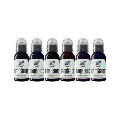 World Famous Limitless Tattoofarbe - Nikolay Dzhangirov Darkside Set (6 x 30 ml)