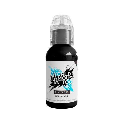 World Famous Limitless Tattoofarbe - Deep Black (30ml)