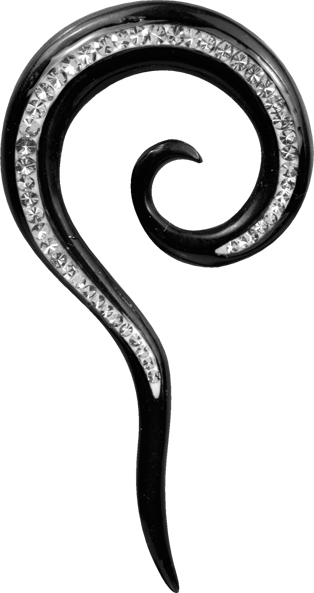 CRYSTAL HORN SPIRAL FISH HOOK SIDE