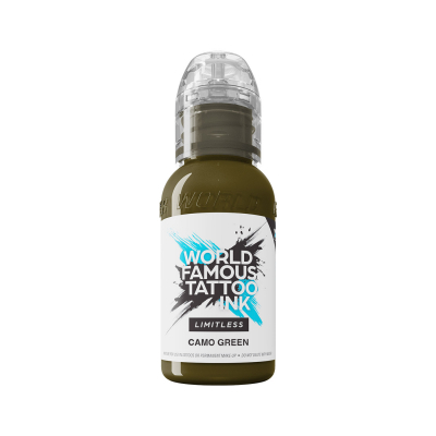 World Famous Limitless Tattoofarbe - Camo Green (30 ml)