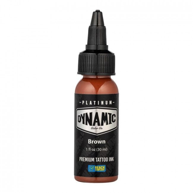 Dynamic Platinum Tattoo Ink - Brown (30 ml) - Reach-konform