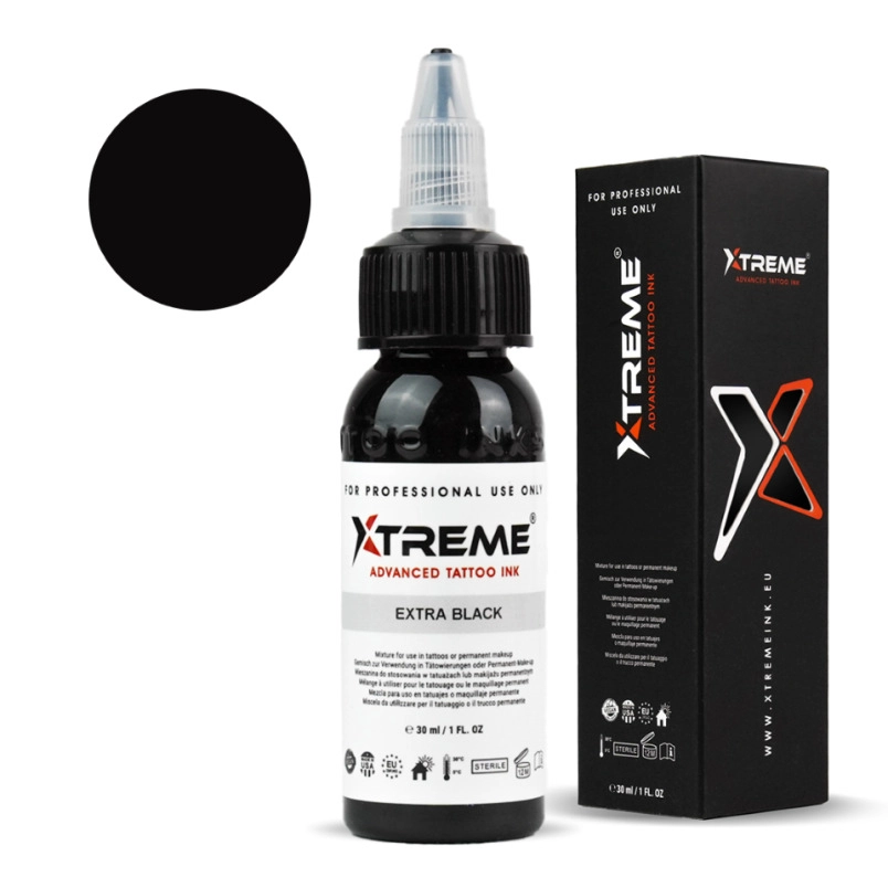 XTreme Ink Tattoofarbe - Extra Black (30 ml)