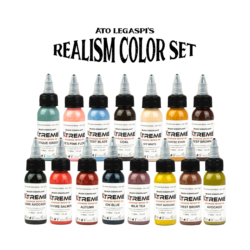 XTreme Ink Tattoofarbe - Ato Legaspi's Realism Color Set (15 x 30 ml)