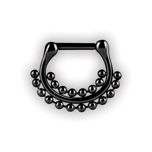 BK 316 SEPTUM CLICKERS DOUBLE SIDE BALL CHAIN